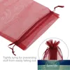 10pcs Sheer Organza Wine Bottle Cover Delicati sacchetti di vino Wrap Gift 37x15cm