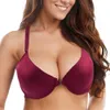 Plus Size Damskie Koronki Biustonosz Lager Bosom Frontowy Zamknięcie Brassiere Brassie Top Sexy Bielizna B C D E F G Cup 210623