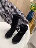 2021 Designer Women SNOWDROP FLAT ANKLE BOOTS Lady Fashion Snow Boot Waterproof Winter Warm Wool Leather Sneakers Size US 5-11