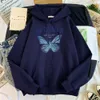 Leuke Blauwe Butterfly Dreamer Hoodie Casual Harajuku Hooded Sweatshirts Straat Mannen Mannen Kleding Fleece Warm Trainingspak voor Mannelijke Y0804