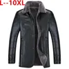 Men's Fur & Faux Plus Size 10XL 8XL 6X Winter Motorcycle Male Leather Jacket Men Windbreaker PU Jackets Outwear Warm Baseball