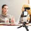 Contenser Mikrofon tripod ile LED Doldurma Işık Profesyonel Fotoğraf Video Kamera Telefonu Röportaj Canlı Kayıt Youtube için