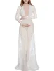 Lace Maternity Dresses Photography Props Sexy V-neck Maxi Gown For Pregnant Women Long Pregnancy Dress Photo Shoots 2024 Hot