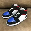 Classic 1 Chicago Red Mid Magic Button shoes Children Boy Girl Kid youth Basketball sports shoes skate sneaker size EUR24-35