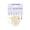 Orecchini in metallo oro geometrico vintage set per le donne punk perla penzolare goccia orecchino alla moda notturno club gioielli gioielli regali all'ingrosso