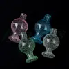 Beracky Smoking Luminous Glass Bubble Carb Cap 25mmOD kolorowe Heady czapki do fazowanej krawędzi Quartz Banger Nails Water Bongs Pipes Dab Rigs