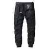 5 Colors Mens Pants Casual Cotton Cargo Pants Elastic Outdoor Hiking Trekking Tactical Sweatpants Male Military Multi-Pocket Combat Trousers