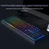 Sjunkande manipulatortangentbord 104-nyckel blandad färgbultbelysta spel tangentbord Ergonomiskt kontor Gaming Keyboard för PC-bärbara datorer248x