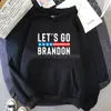 Lets Go Brandon Letter and Star Print Hoodie Autumn and Winter Holiday Men/Women Pure Cotton Fleece Hooded Sweet Streetwear Tops CDC13