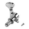 Electric Guitar Tuning Pegs Tuners Keys Machine Heads for Acoustic Parts Replacement 6L Inline Chrome Closed Gear