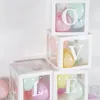 Feestdecoratie Baby Douche Box Gevuld Ballon Az Letters Achtergronden Geslacht Onthullen Een Jaar Oude Verjaardag Decor Kinderen Boygirl 1e B2138814