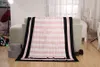 signature blanket Fashion Letter Blanket Soft Coral Velvet Beach Towel Blankets Air Conditioning Rugs Comfortable Carpet