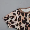 Infant Kids Girl039S اثنين من القطع childs039S Leopard Print Tops Shirt Shirt Shirt مرنة الخصر للأطفال 12837590