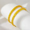 Ethlyn 2pcs/lot Fashion Ethiopian Bride Bangle for Women Dubai Gold Color Bracelet African Arab Jewelry Gift My119 Q0717