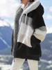 Femmes hiver grande taille longue veste en peluche chaud épais polaire fausse fourrure manteau en peluche femme manteau fourrure 211105