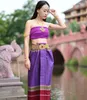 Yunnan مرحلة ارتداء تايلاند الملابس العرقية التقليدية للنساء أكمام البرازيلي تنورة نمط التايلاندية النادي التحريري الملابس داي زي