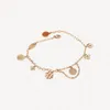 Lien Chaîne Classique Charme Bracelets 18k Plaqué Or Amour Mode Bracelet Simple Coeur En Acier Inoxydable Amant Bracelet Accessoires Avec Bijoux Pochettes En Gros