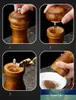 Restaurante Ocidental Pepper Grinder Manual Moagem De Pimenta Sésamo Sal de Sésamo Agora Moing Black Grinder Wood Wood Spice Jar