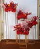 Party Decoration 5pcs/lot Wedding Props Square Metal Arch Shiny Gold Plated Backdrop Stand Stage Rectangular Flower