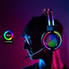 Fones de ouvido oco subwoofer 7.1g Hive Hive Headset G12 Furo de cobre USB E-Sports Microfone Fone de Ouvido Respirando Luz RGB para PC Gamer