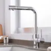 Küchenarmatur Wasser mit Punkt Messing Luftreiniger Wasserhahn Dual Sprayer Trinken gefiltertes Wasser Wasserhahn Gefäß Waschbecken Mischbatterie Torneira 210719