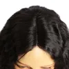 Parrucche bob brasiliane a onde profonde per donne nere Parrucca riccia sintetica con colore nero naturale senza colla centrale Hairfactory diretto