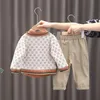 Giyim Setleri 2021 İlkbahar Sonbahar Bebek Boys Set Giyim Çocuklar Pamuk Hırka Ceket + Gömlek + Pantolon 3 Adet Spor Takım Elbise Çocuk
