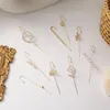 Pendientes intercalados de circón con diamantes brillantes de cristal a la moda, Piercing para la oreja, colgante para la oreja, pendientes simples de estilo Ins