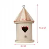 NEWWooden Birdhouse Bird House Hanging Nesting Box Hook Home Garden Decor EWE7160