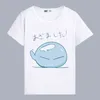 Anime que tempo eu fui reencarnado como um lodo t shirt rimuru tempest t-shirt Rimuru tempestade cosplay camisa o verdadeiro diabo top tee g0113