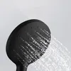 Hand-held Shower Head Water Saving Black Bathroom Rainfall Shower Nozzle Aerator High Pressure handheld Shower Head 210309