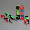 Smoking Silicone Nectar Pipe kits with 10mm joint Ti Nail quartz tip oil rig glass bongs water Pipe dab rigs