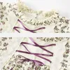 Wholesale Spring Baby Girls 2-pcs Sets Long Puff Sleeves Lace Shirts Top + Purple Shorts Children Clothes E9172 210610