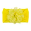 Baby Chiffon Blumen Stirnband Turban Einfarbig Neugeborenen Elastische Haarbänder Blume Nylon Stirnband Mädchen Haar Zubehör