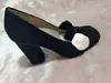 2020 designer di lusso in pelle bovina Scarpe da barca col tacco alto primavera autunno Sexy Bar Banchetto scarpe da donna 10cm fibbia in metallo scarpe con tacco spesso 34-42