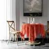 Gothic Black Lace Tablecloth Round Cover Crochet Knitting Piano Towel Decor for Dinning Room Background Cloth 210626