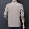 Maglioni da uomo Maglione di marca Uomo Pullover di lana di alta qualità con scollo a V Maglioni slim fit in pile spesso caldo lavorato a maglia Casual Pull Homme Y450