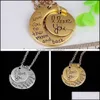 Pendant Necklaces & Pendants Jewelry Fashionmoon Necklace I Love You To The Moon And Back For Sister Family Link Chain Drop Delivery 2021 Ex