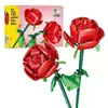 WOMA Merk C0214 Simulatie Rose Fomantic Flower Bouquet Bouwblok Bakstenen Speelgoed Picness Kit Set Gift voor Meisjesvriend Q0823