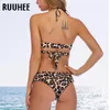 Ruuhee bikini set baddräkt badkläder kvinnor bikini sexig sommarstrand slitage vadderad baddräkt Push Up 2021 Swimming For Women 210305