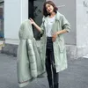毛皮の襟の長いフード付きパーカー冬のジャケットの女性大きなポケットの調節可能な腰コットンライナーコート211013を着用する3つの方法