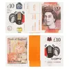 Prop Money Toys Livres britanniques GBP British 10 20 50 faux billets commémoratifs jouet pour enfants cadeaux de Noël ou film vidéo244Y43510618ZFZ