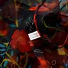 [副剛麻]レディースレッドブラックシルクスカーフショール新しい花柄デザインスプリングフォールロングスカーフ170 * 105cmエレガントな細い首のスカーフQ0828