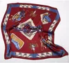 Женский женский шелковый шарф, модный весенне-летний осенний блестящий тонкий узкий квадратный повседневный атласный маленький платок, крутая шаль 7070 см4340347
