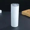 100pcs 20oz Sublimation straight tapered Skinny Tumblers Blank white Slim Stainless steel Cups 20 oz vacuum insulated double walle7939453