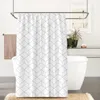 Rideaux de douche rectangulaire treillis Cube impression rideau étanche pour El salle de bain crochets gratuits