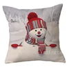 12 stile cartone animato adorabile federa natalizia lino 45 * 45 cm fodere per cuscini copridivano per divano casa tessili per la casa decorazioni natalizie T9I001591