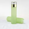 Green Frost Glass Spary Lotion Toner Bottiglia Coperchio oro acrilico 120ml 100ml 80ml 60ml 40ml 30ml 20ml Imballaggio cosmetico Fiale ricaricabili Vasetti vuoti per crema occhi 30G 50G