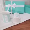 Simplicity Designer Paar Cup en Mokken Keramische Koffiemok Luxurys Patroon Home Drinkware Liefhebbers Gift Huwelijk
