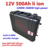 GTK Akumulator 12 V 5AH LIZII LI ION Battery Pack z BMS dla 3600W System akumulacji panelu słonecznego MOTORHOME + 20A Ładowarka